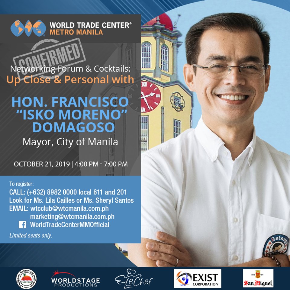 Networking Forum and Cocktails: Up Close and Personal with Manila City Mayor Francisco “Isko Moreno” Domagoso