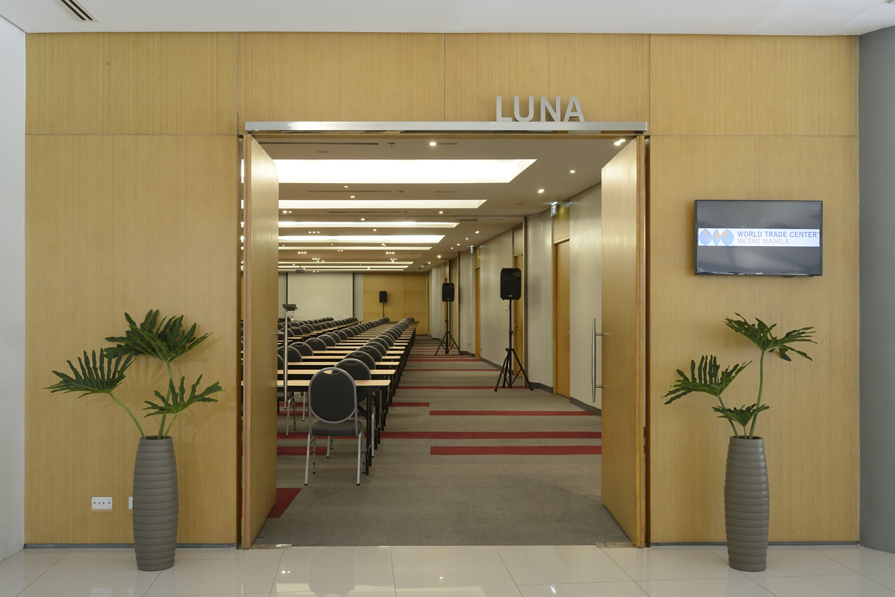 The doorway of an events space