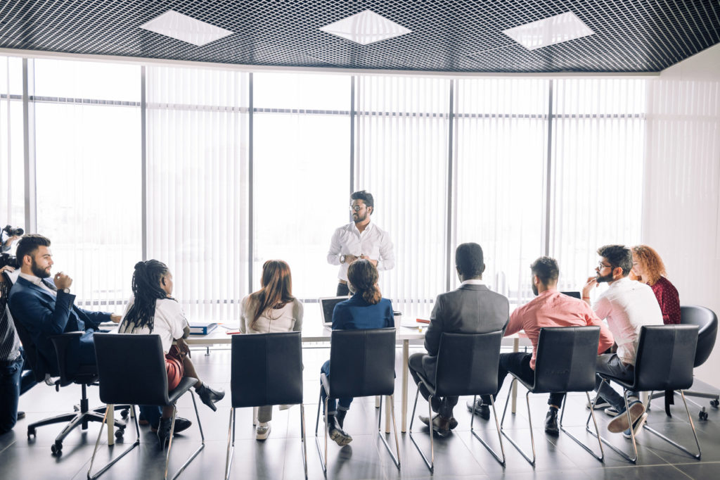 An efficient meeting at a function room
