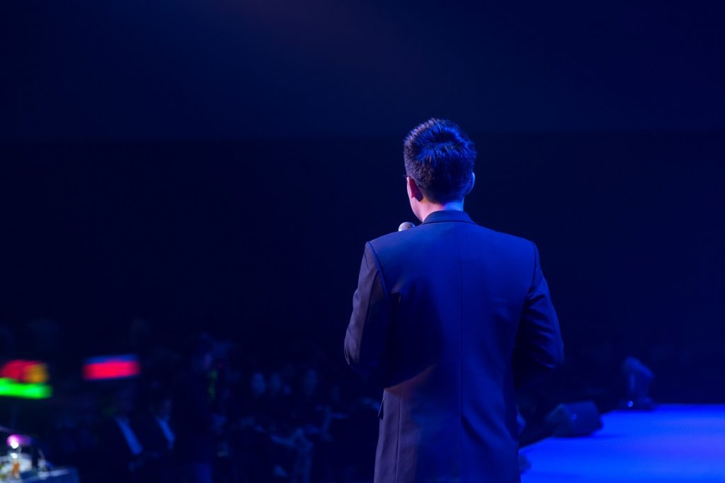 Speaker for an even held in the best exhibition center in the Philippines