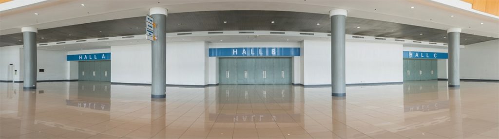 Different exhibition halls of world trade center Manila