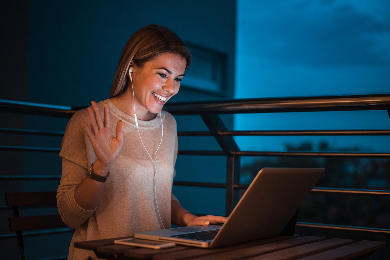 An attendee of an online event