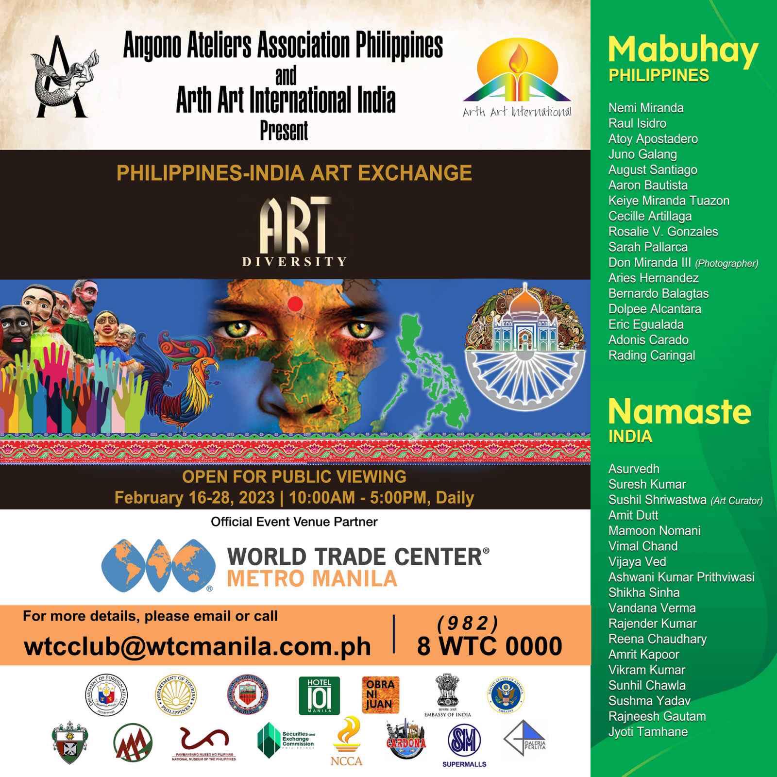 Philippines-India Art Exchange 2023 opens at  World Trade Center Metro Manila