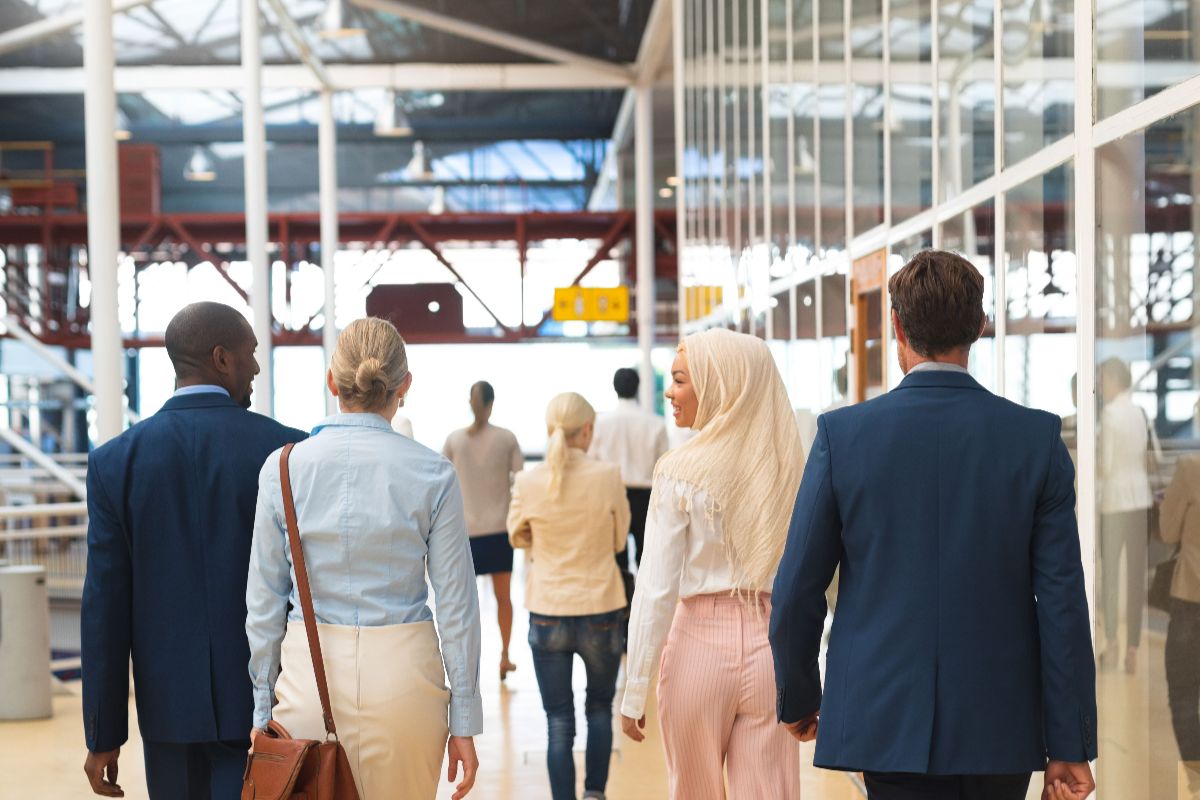 Regional and national buyers walking around a trade expo